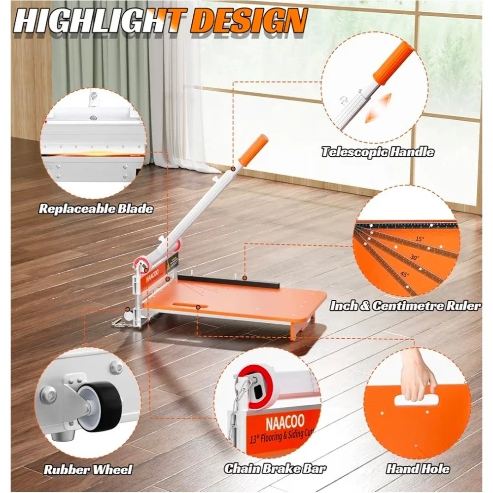 NAACOO 13 Inch Heavy Duty Flooring Siding‎ Cutter Tool Telescopic Handle